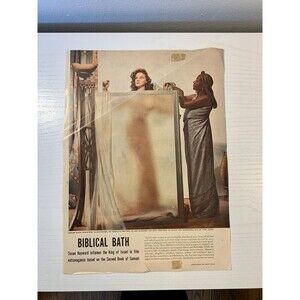 1951 Magazine Movie Ad Page "David and Bathsheba" Susan Hayward Biblical Bath